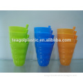 4PK plastic drinking cup with straw #TG20111-4PK